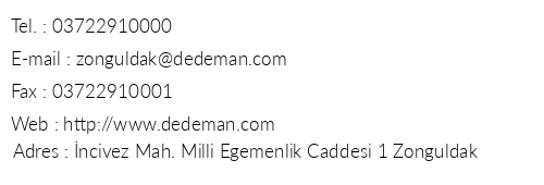 Dedeman Zonguldak telefon numaralar, faks, e-mail, posta adresi ve iletiim bilgileri